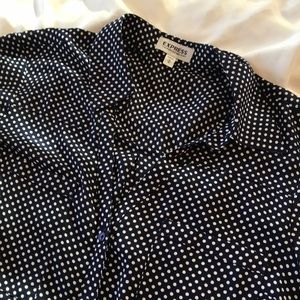 Express “The Portofino Shirt” polka dot size M